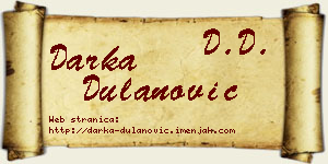 Darka Dulanović vizit kartica